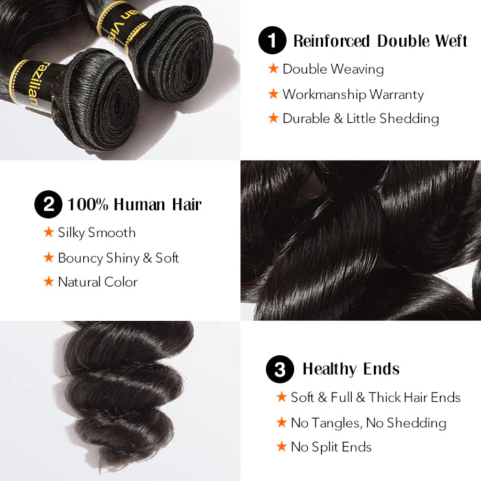 Loose Wavy Brazilian Bundle